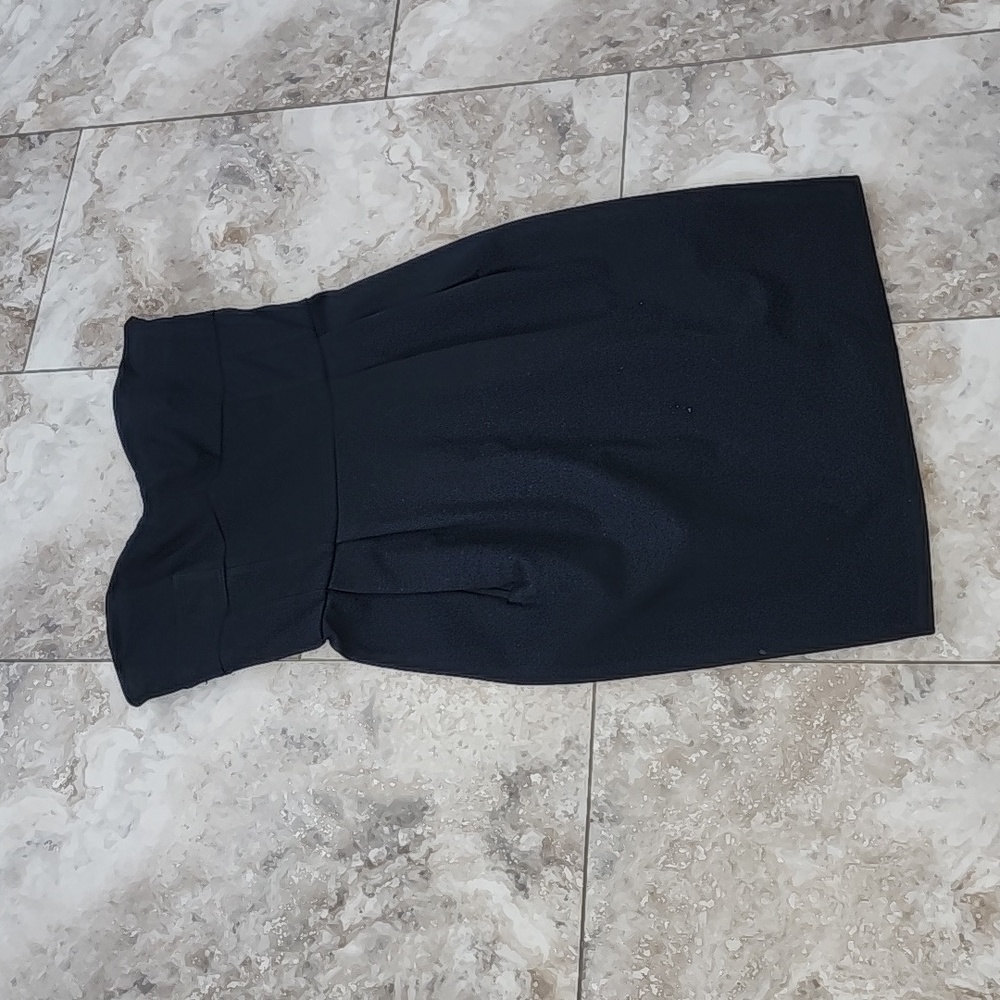 Dvf Navy Euc Bustier Structured Sheath Dress Size… - image 8